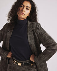 Close Fit Turtleneck - Navy