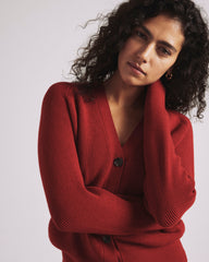 Better-Than-Wool Cardigan - Autumnal Red