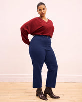 Cigarette Ponte Pants - Navy