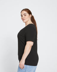 Double V Tee - Black