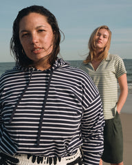 Baja Breton Stripe Hoodie - Navy/White Stripe