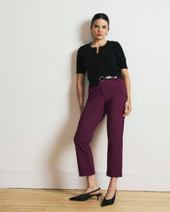 Cigarette Ponte Pants - Plum Caspia