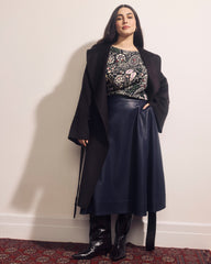 Asha Double Face Wool Blend Coat - Espresso