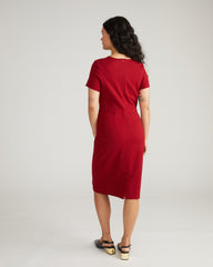 Executive Ponte Dress - Garnet