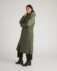 Everest Long Hooded Puffer 2 - Hiking Green