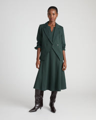 Bianca Double Breasted Ponte Blazer - Green Gemstone