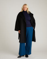 Asha Double Face Wool Blend Coat - Black