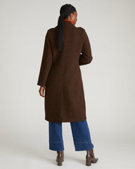 Callaghan Wool Blend Coat - Black/Brown Herringbone