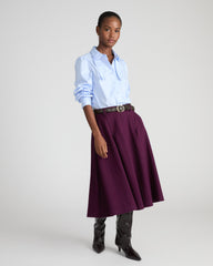 Aleya Pleated Ponte Skirt - Gamay