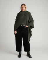 Better-Than-Wool Knitted Wrap - Deep Hiking Green