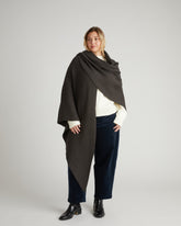 Better-Than-Wool Knitted Wrap - Graphite