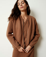 Better-Than-Wool Zip Cardigan - Classic Camel