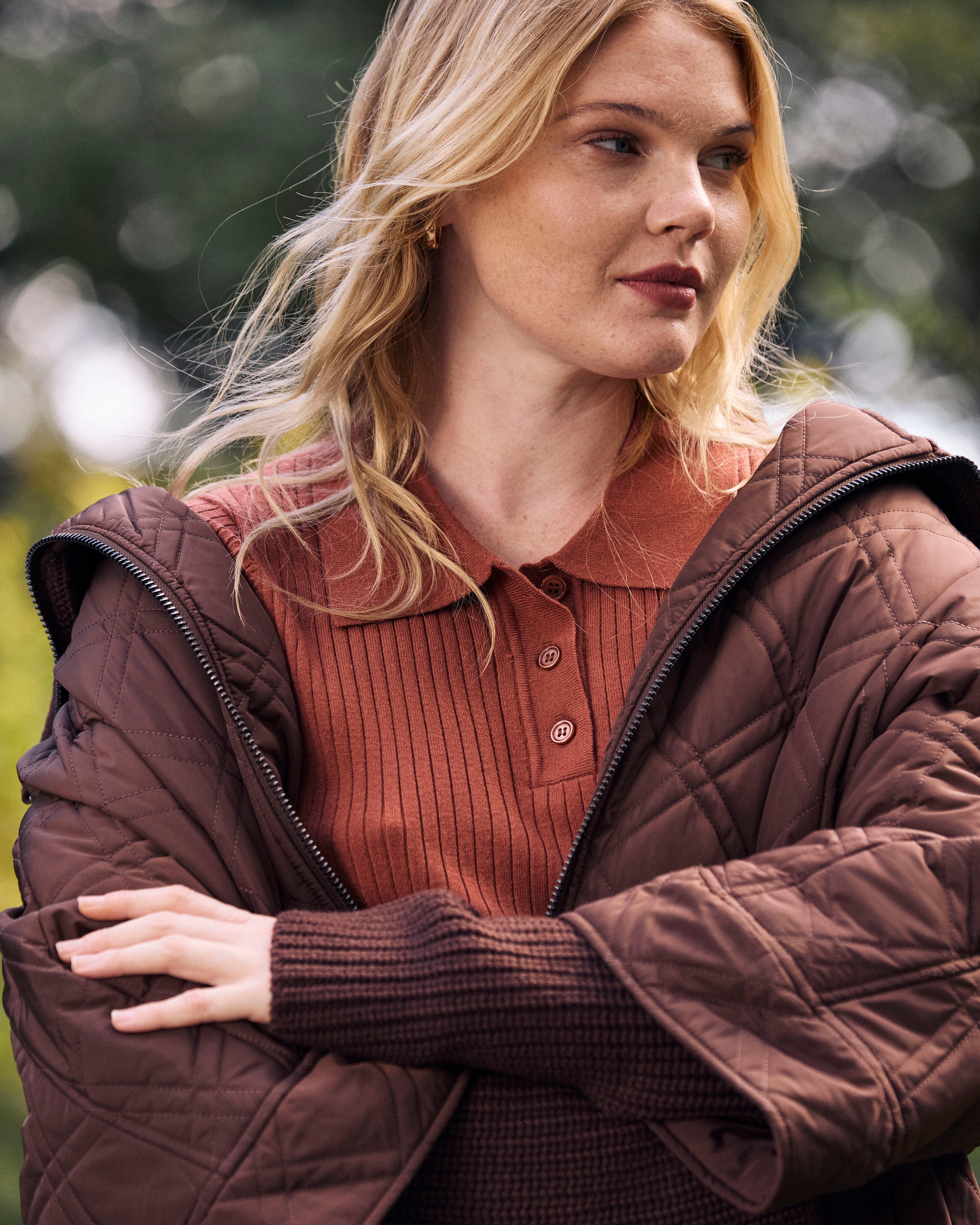 Arcadia Puffer Coat - Coffee