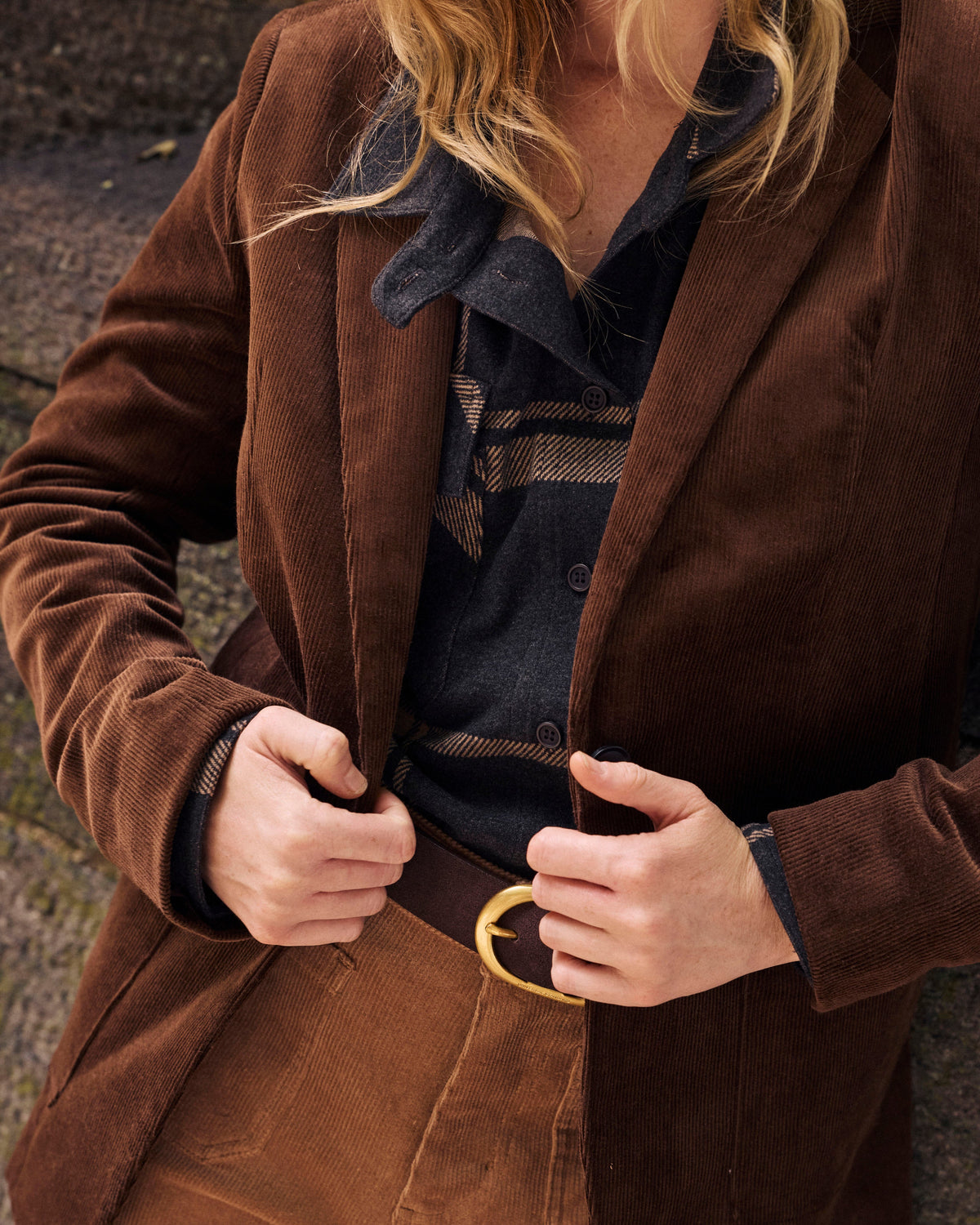 Davis Corduroy Blazer - Coffee