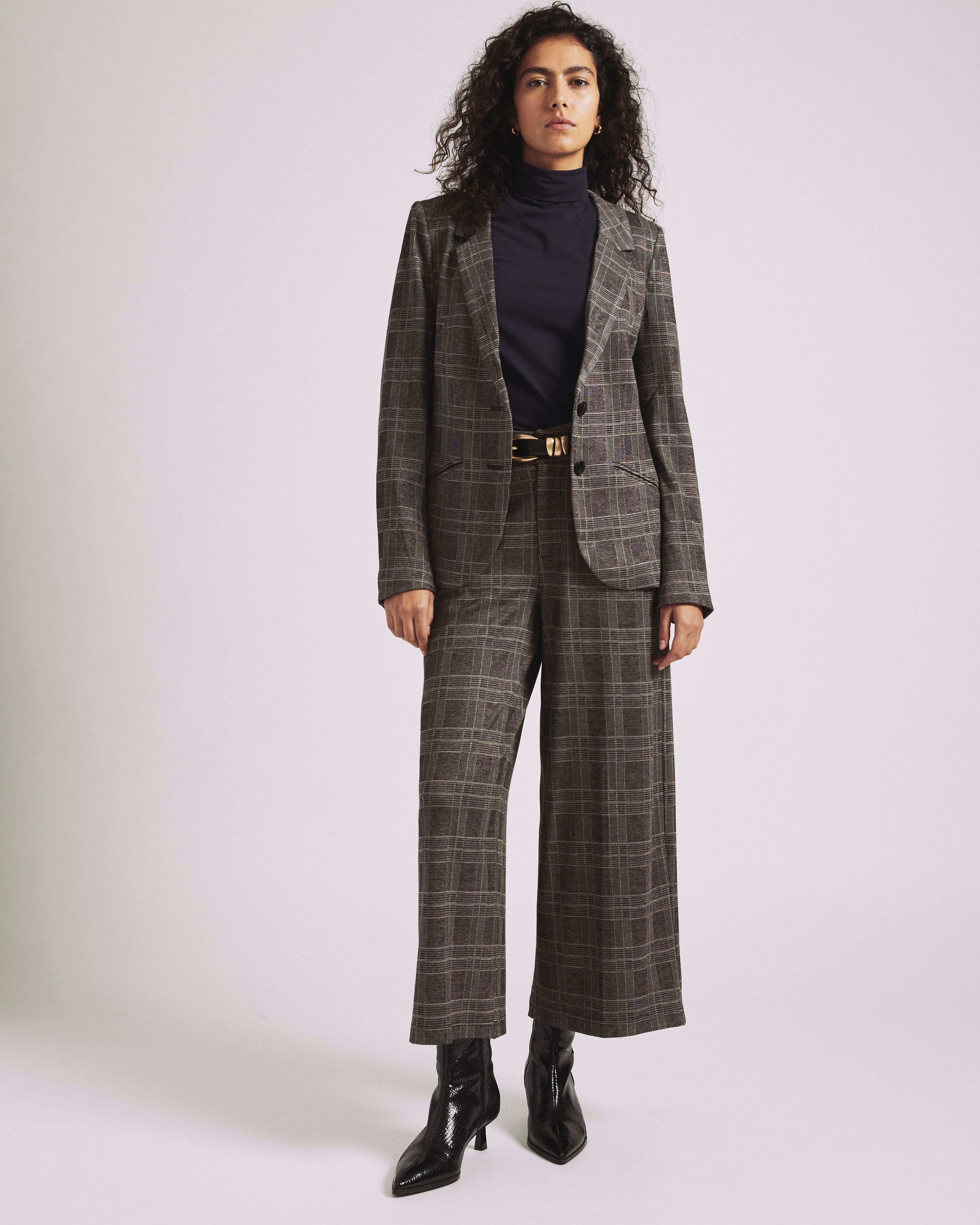 Beas Ponte Blazer - British Plaid