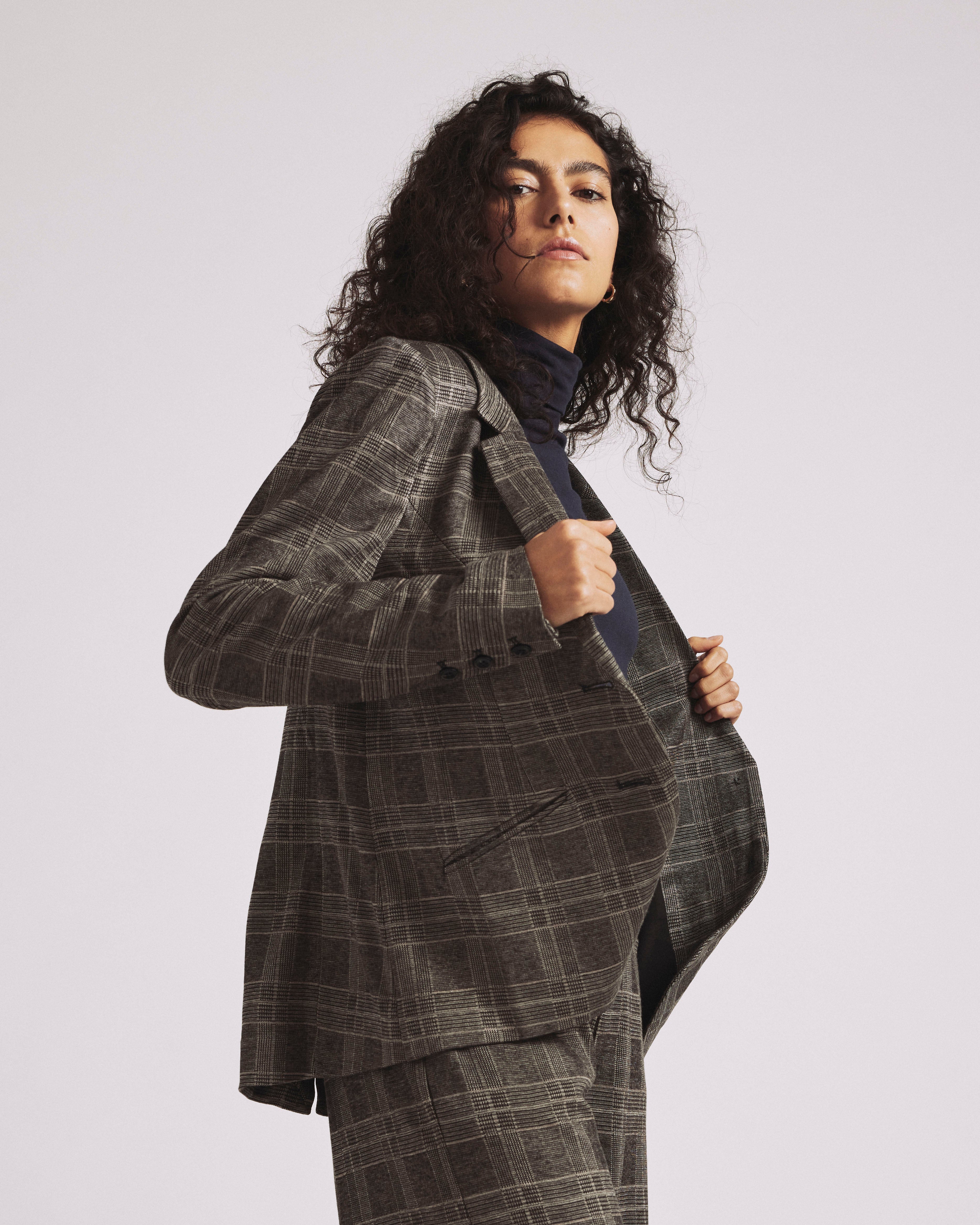 Beas Ponte Blazer - British Plaid