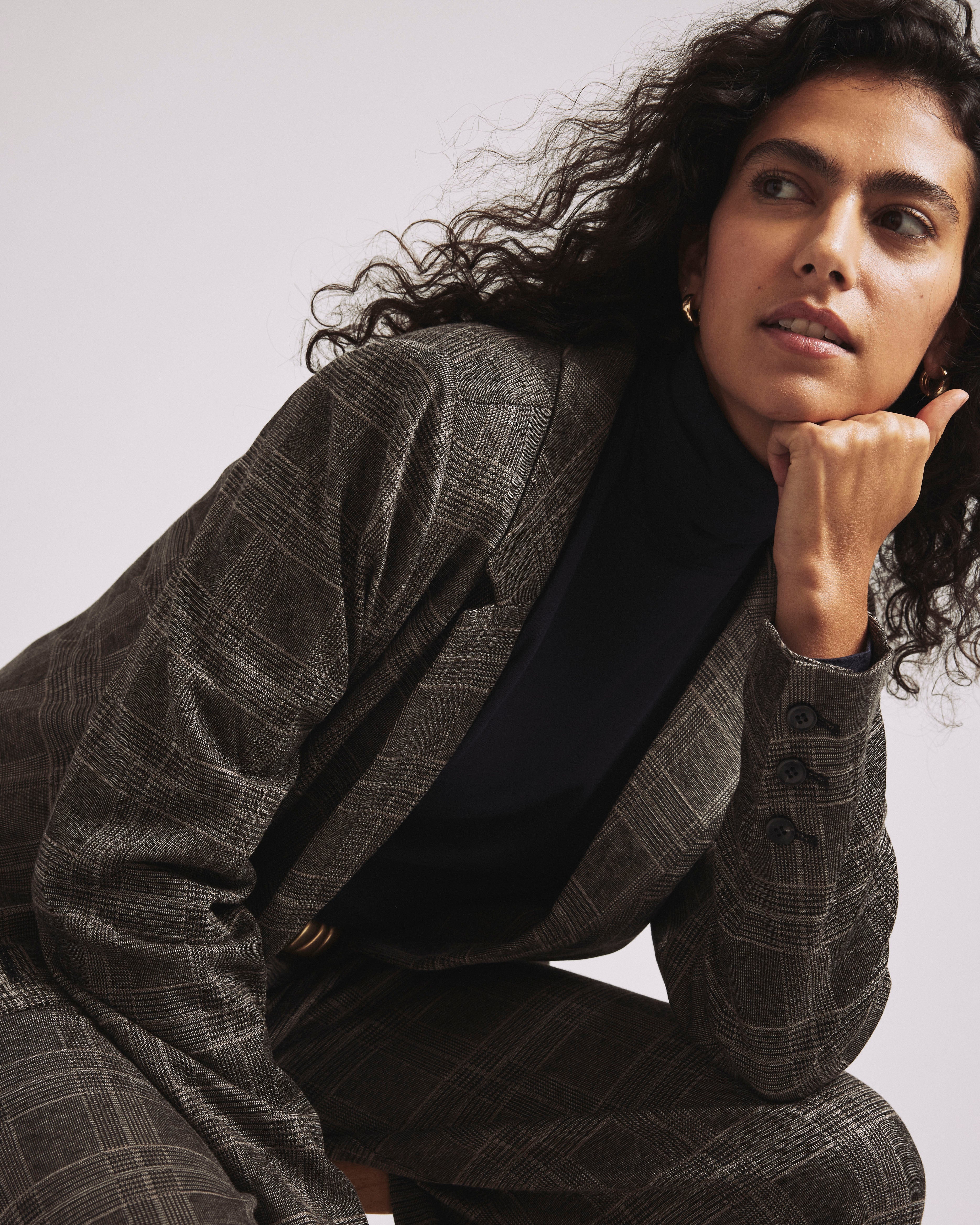 Beas Ponte Blazer - British Plaid