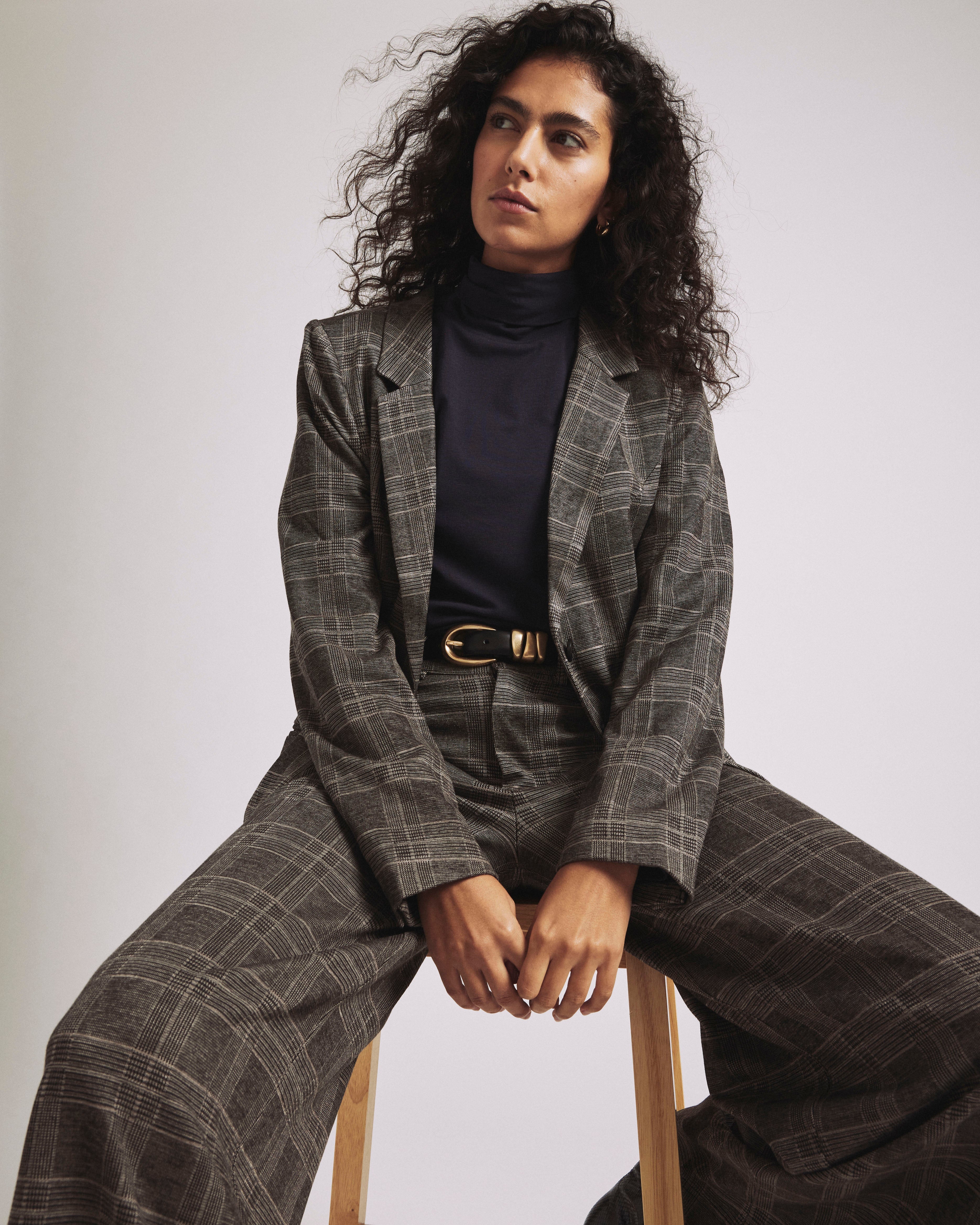 Beas Ponte Blazer - British Plaid