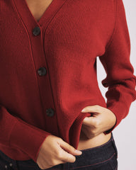 Better-Than-Wool Cardigan - Autumnal Red