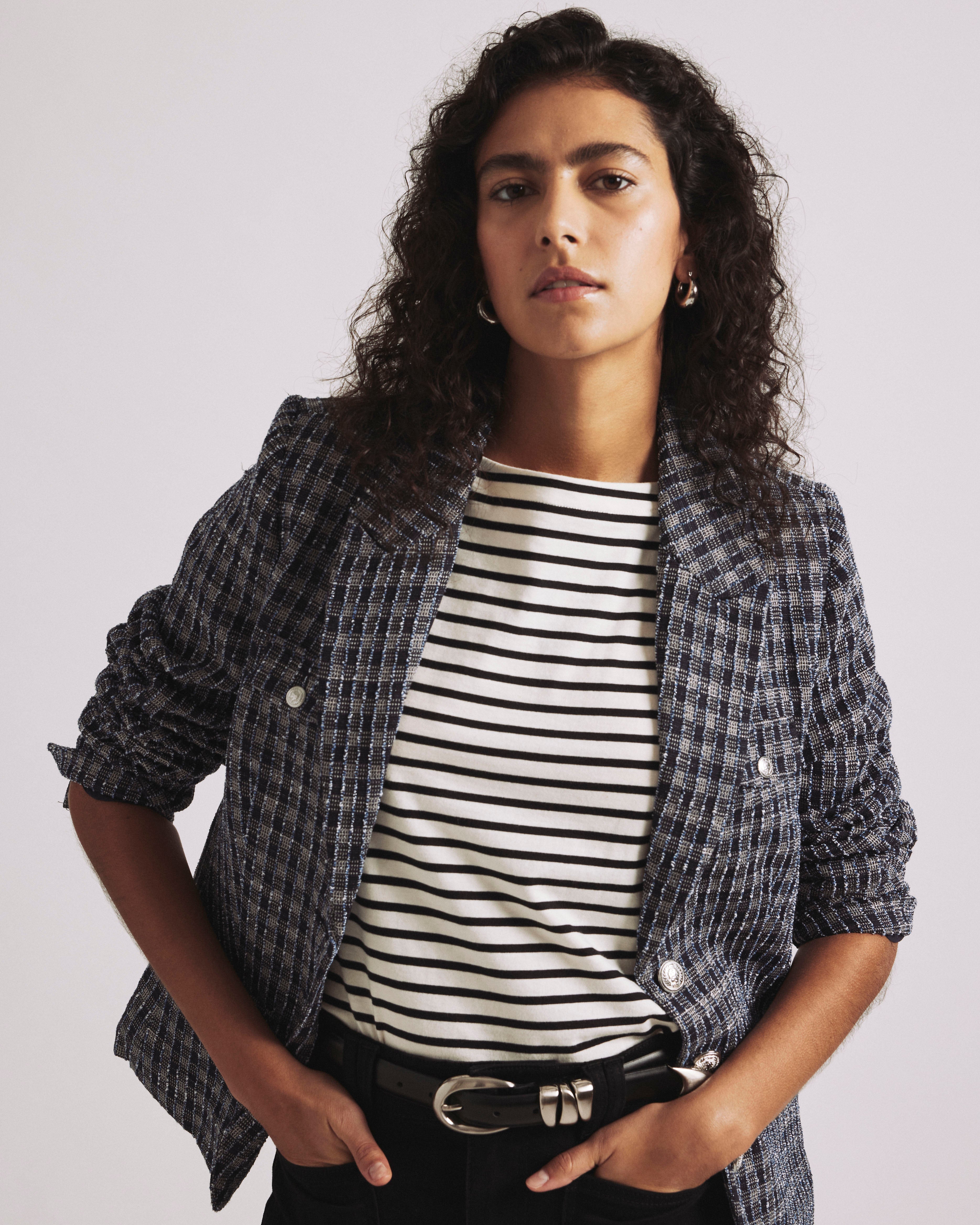 4 Pocket Ponte Blazer - French Tweed