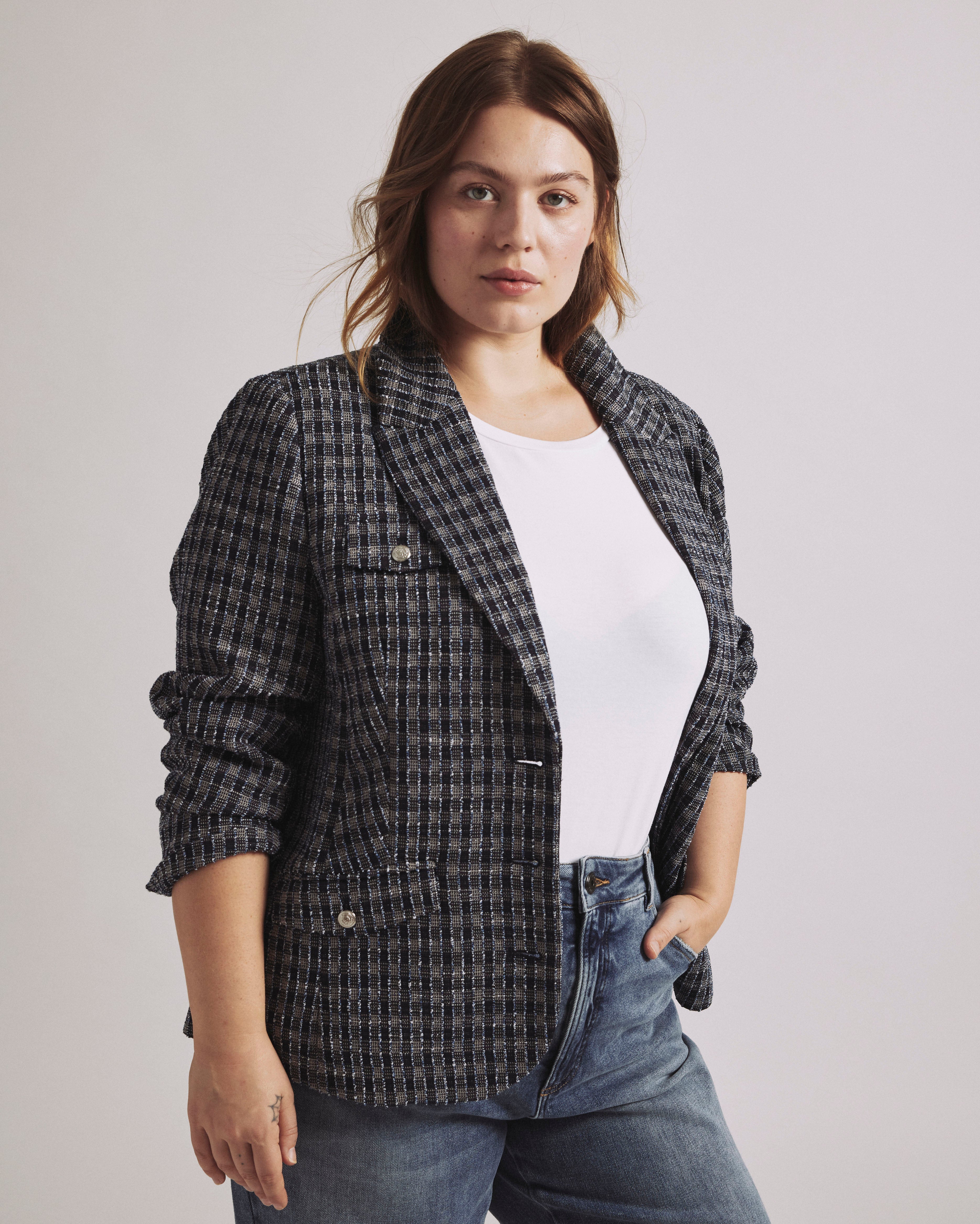 4 Pocket Ponte Blazer - French Tweed
