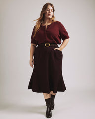Carla Ponte Skirt - Black Cherry