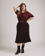 Carla Ponte Skirt - Black Cherry