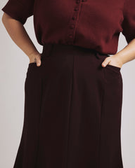 Carla Ponte Skirt - Black Cherry