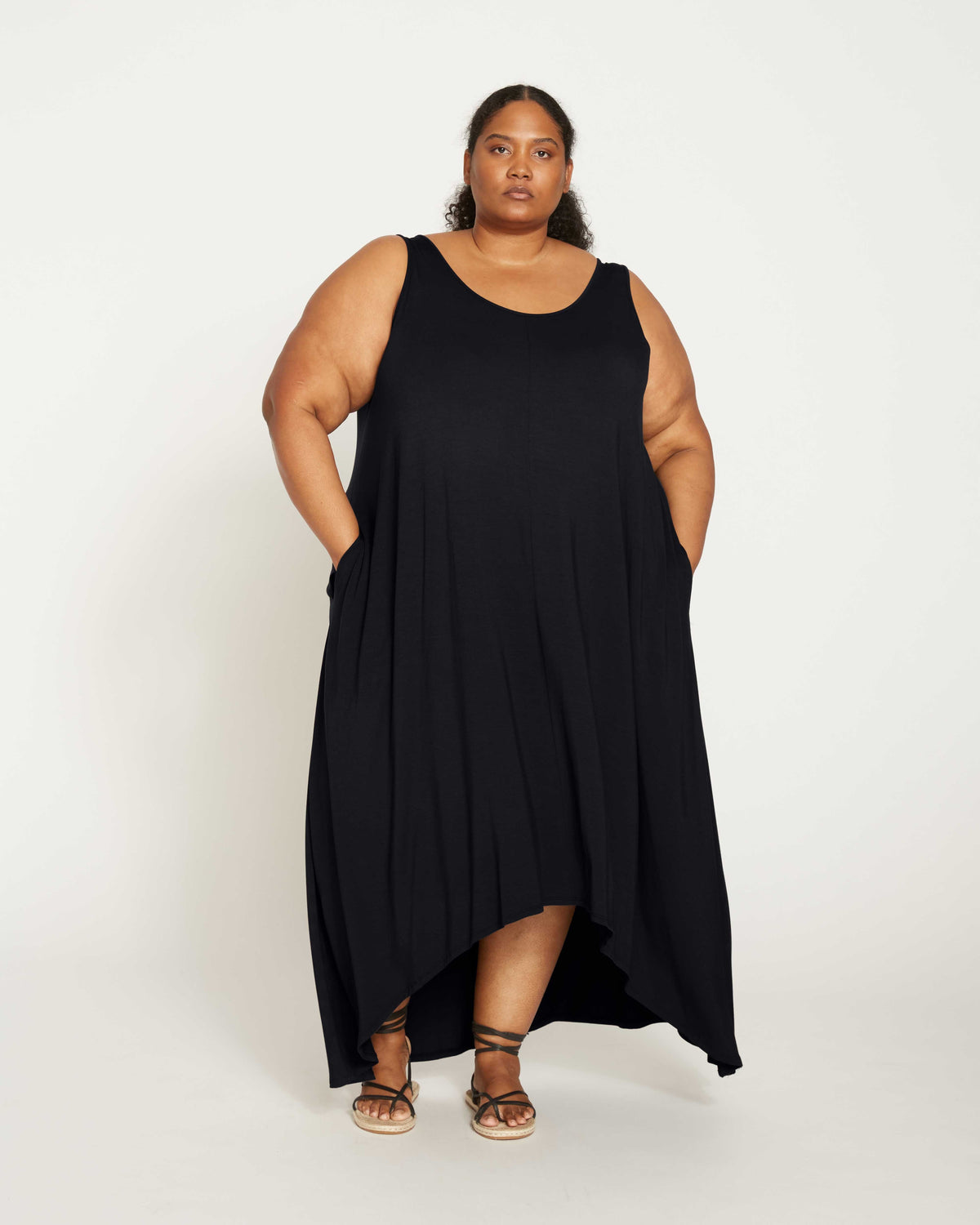 Athena Divine Jersey Dress - Black