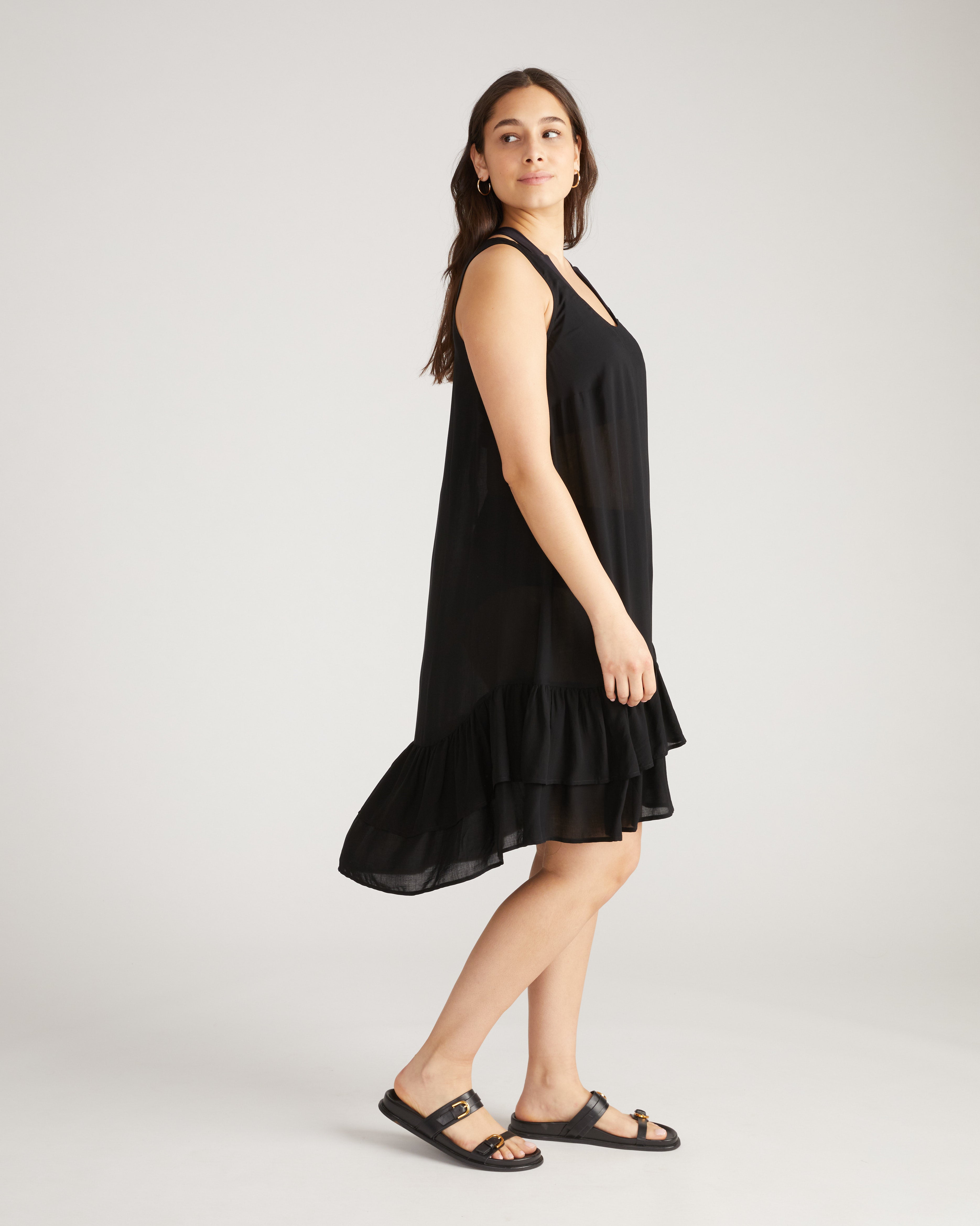 Elodie Voile Dress - Black
