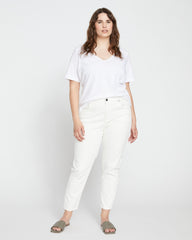 Double V Tee - White