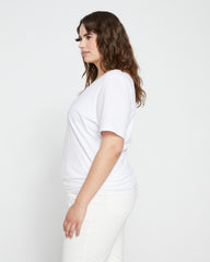 Double V Tee - White