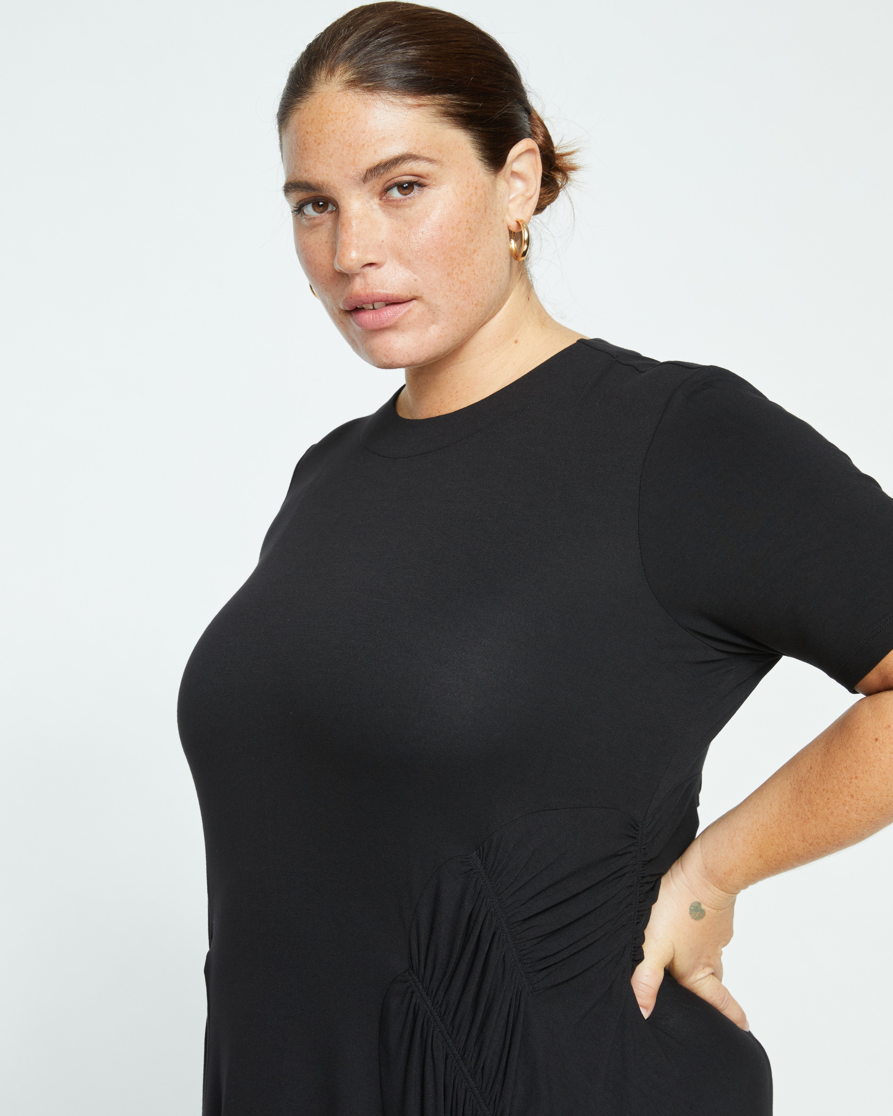 Devi Liquid Jersey Dress - Black