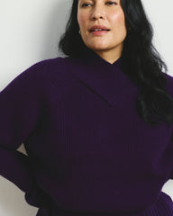 Arly Wrap Neck Sweater - Supernova