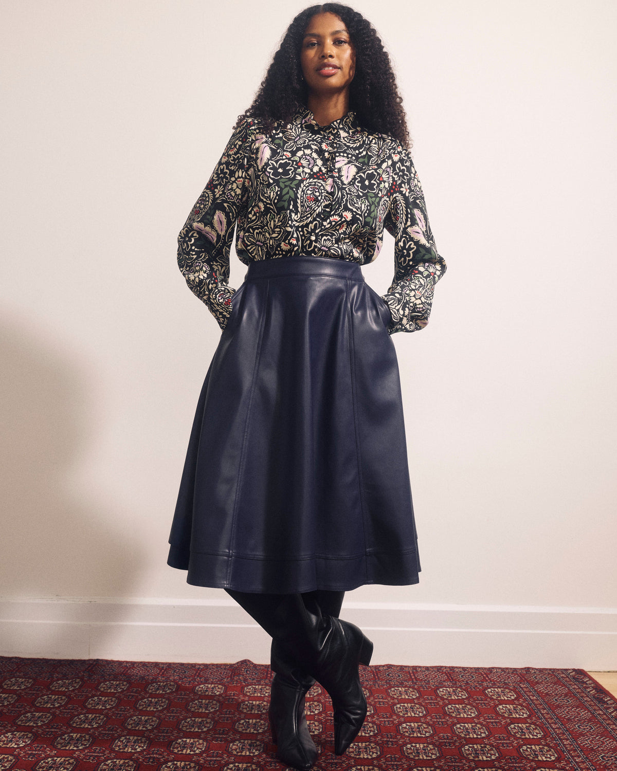 Charlotte Faux Leather Skirt - Supernova