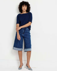 Bella Boatneck Tee - Pageant Blue