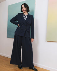 All Day Warren Double Breasted Blazer - Navy