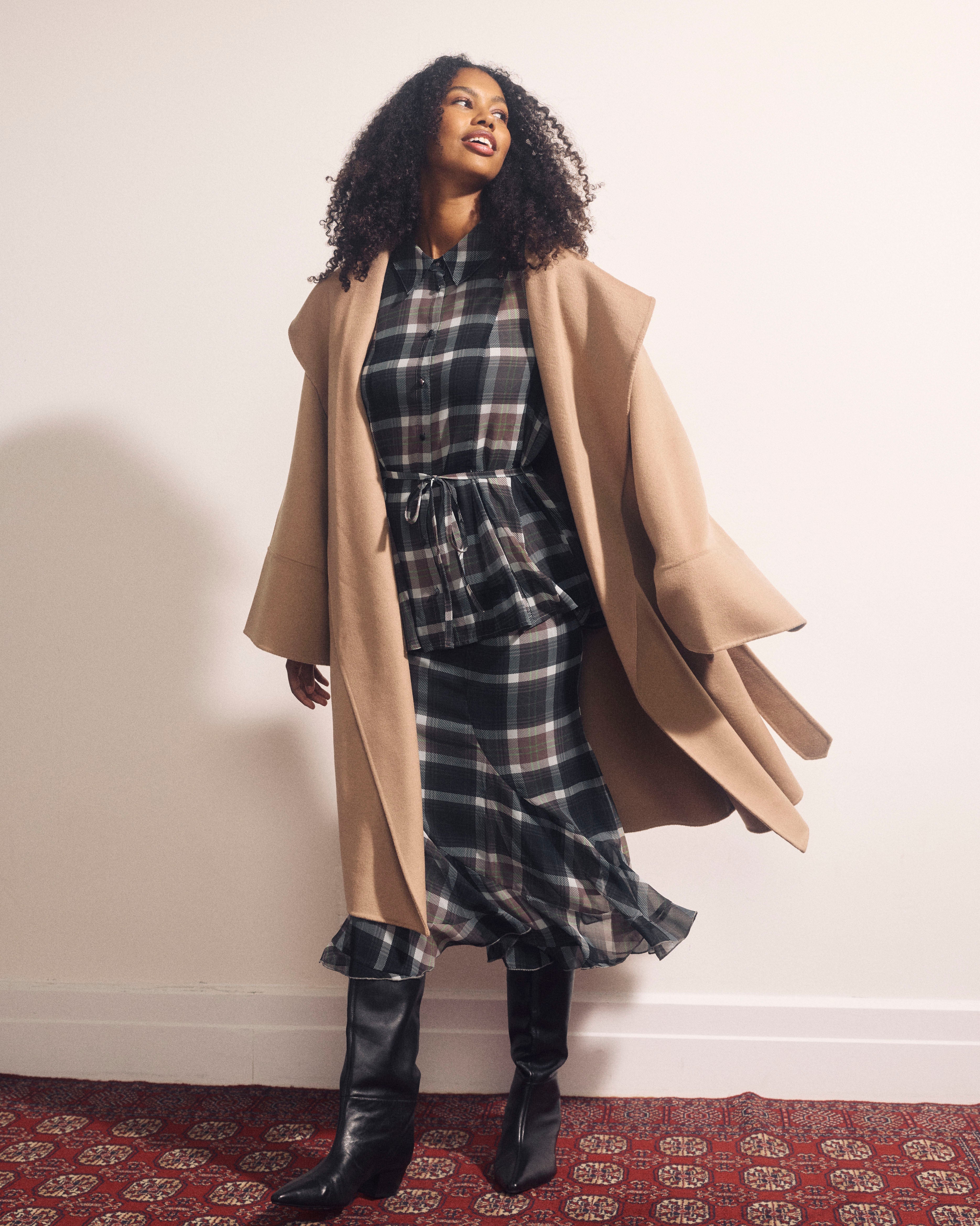Asha Double Face Wool Blend Coat - Biscotti