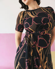 Delilah Liquid Jersey Dress - Poppy Field Print