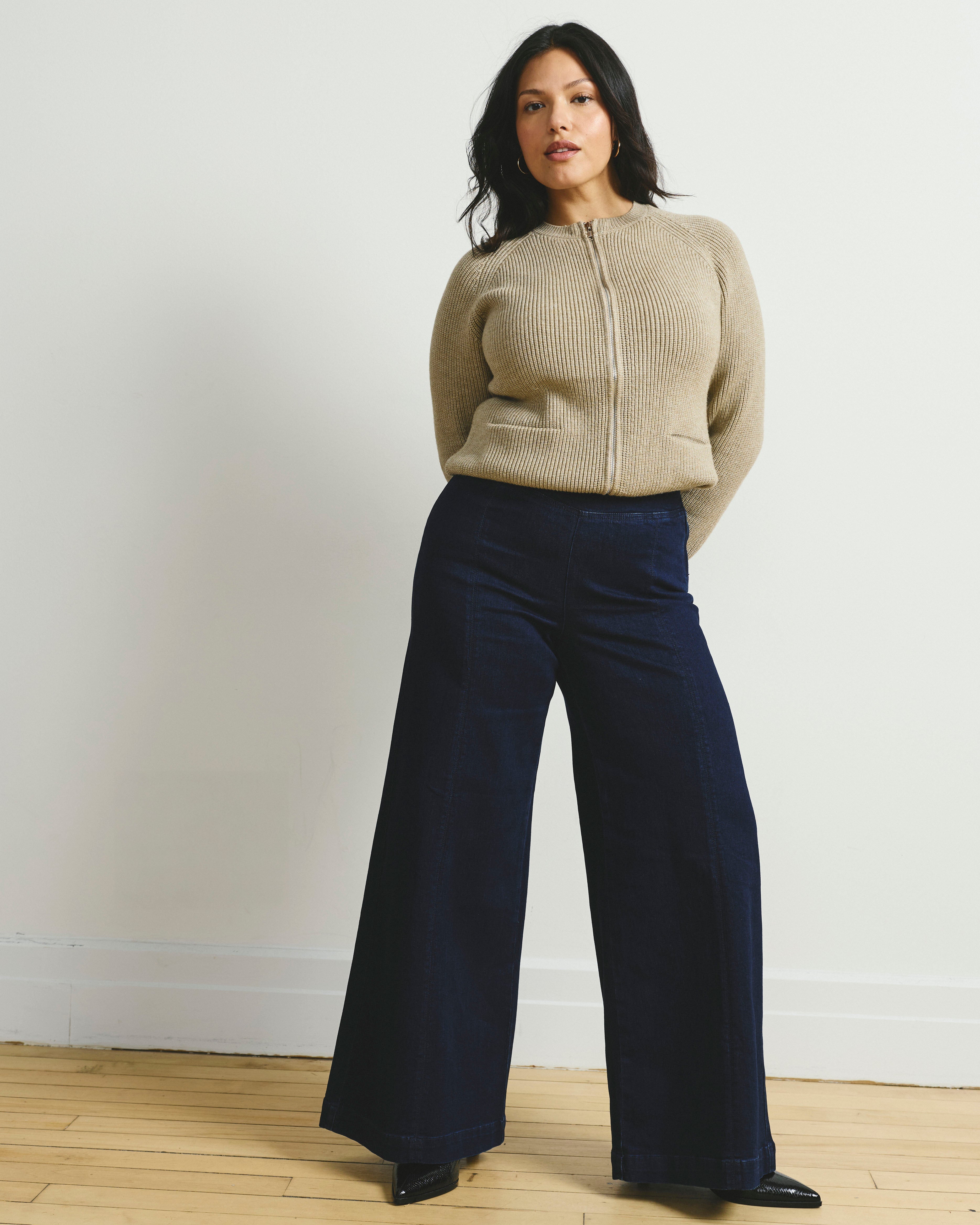Better-Than-Wool Zip Cardigan - Almond Dust