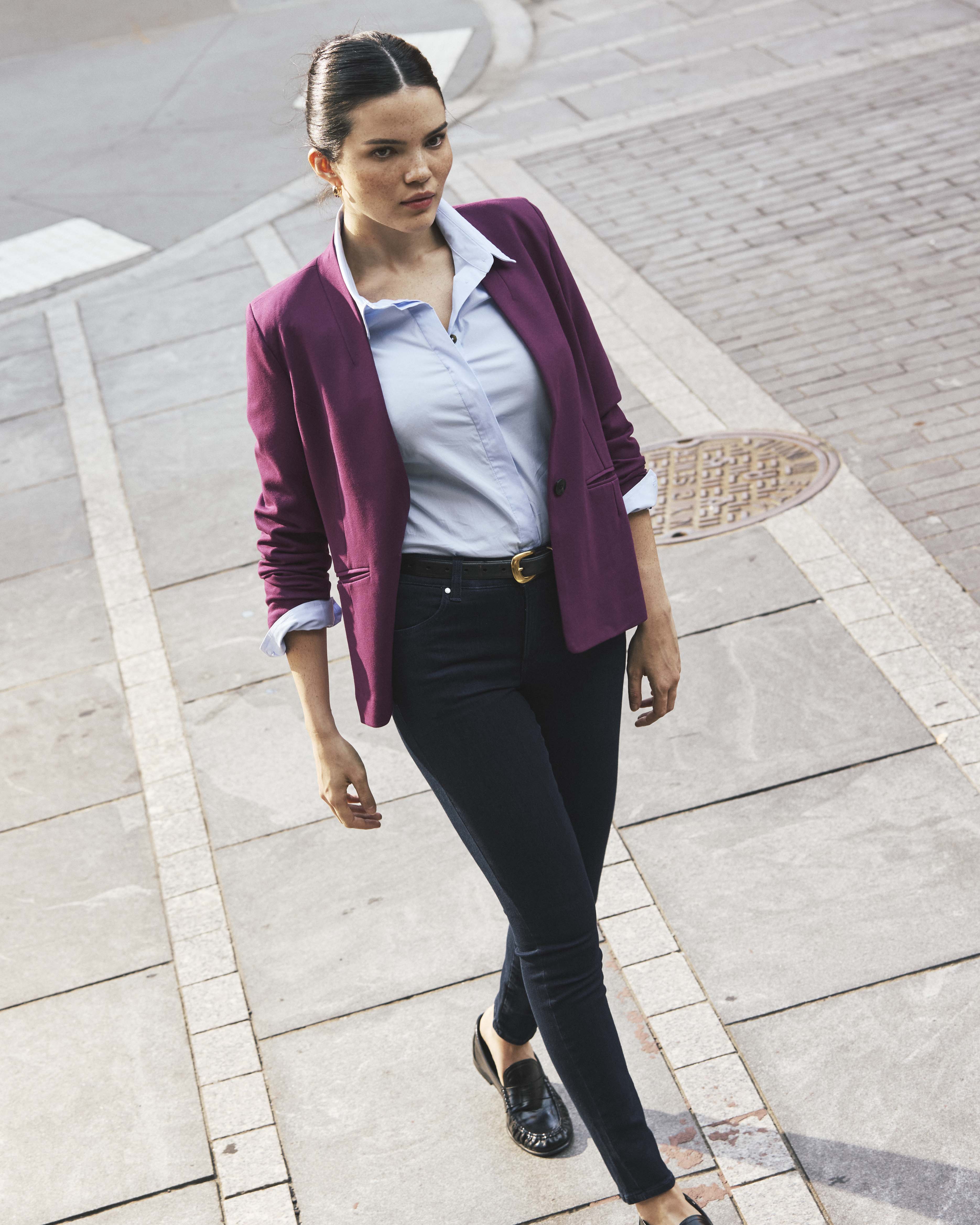 Elbe Stretch Poplin Shirt Classic Fit - Serene Blue