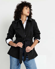 Freya Trench Coat - Black