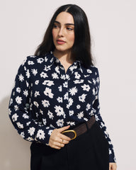 Elbe Liquid Jersey Shirt Classic Fit - Mystic Blossom