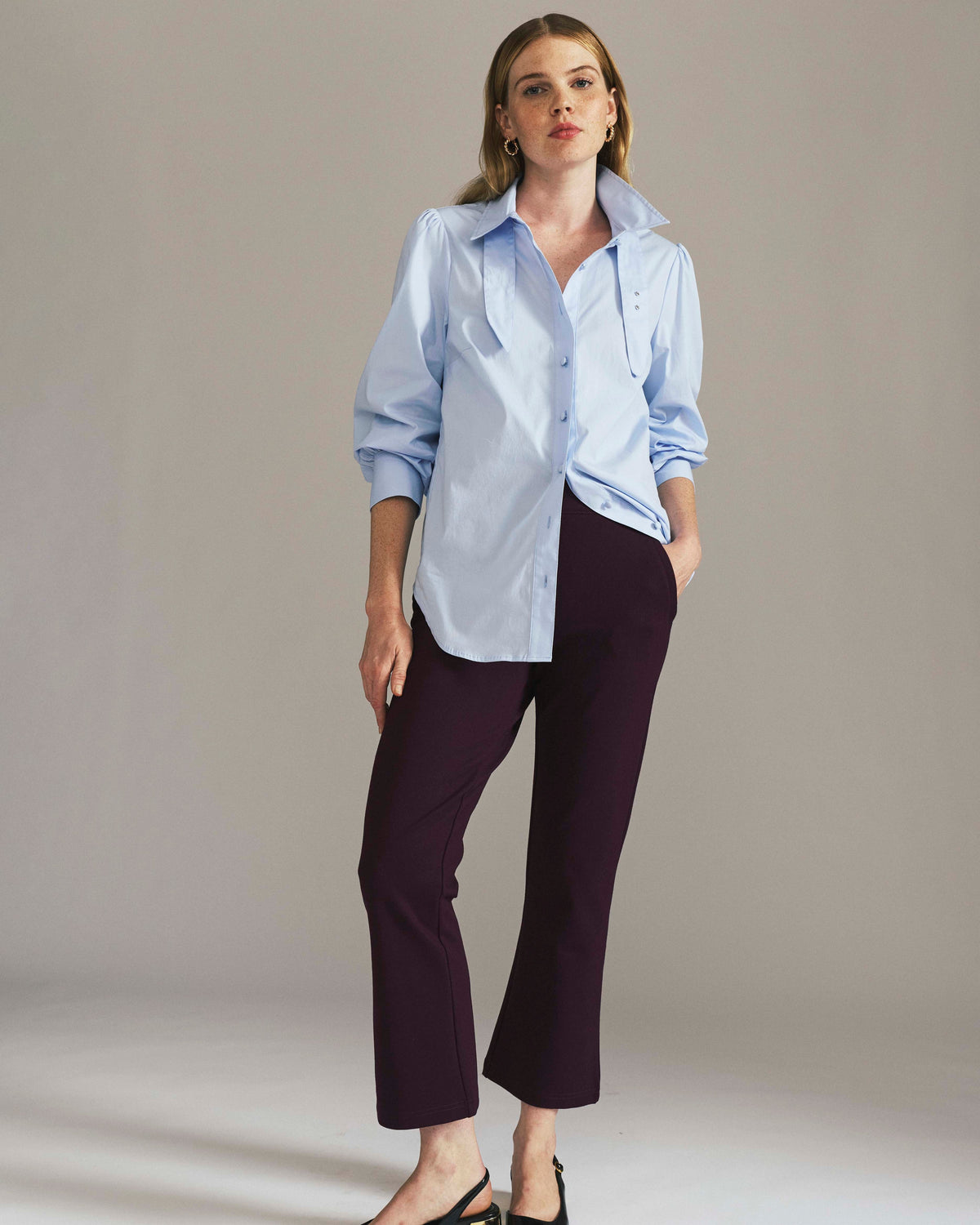 Amaya Ponte Kick Flare Pants - Gamay