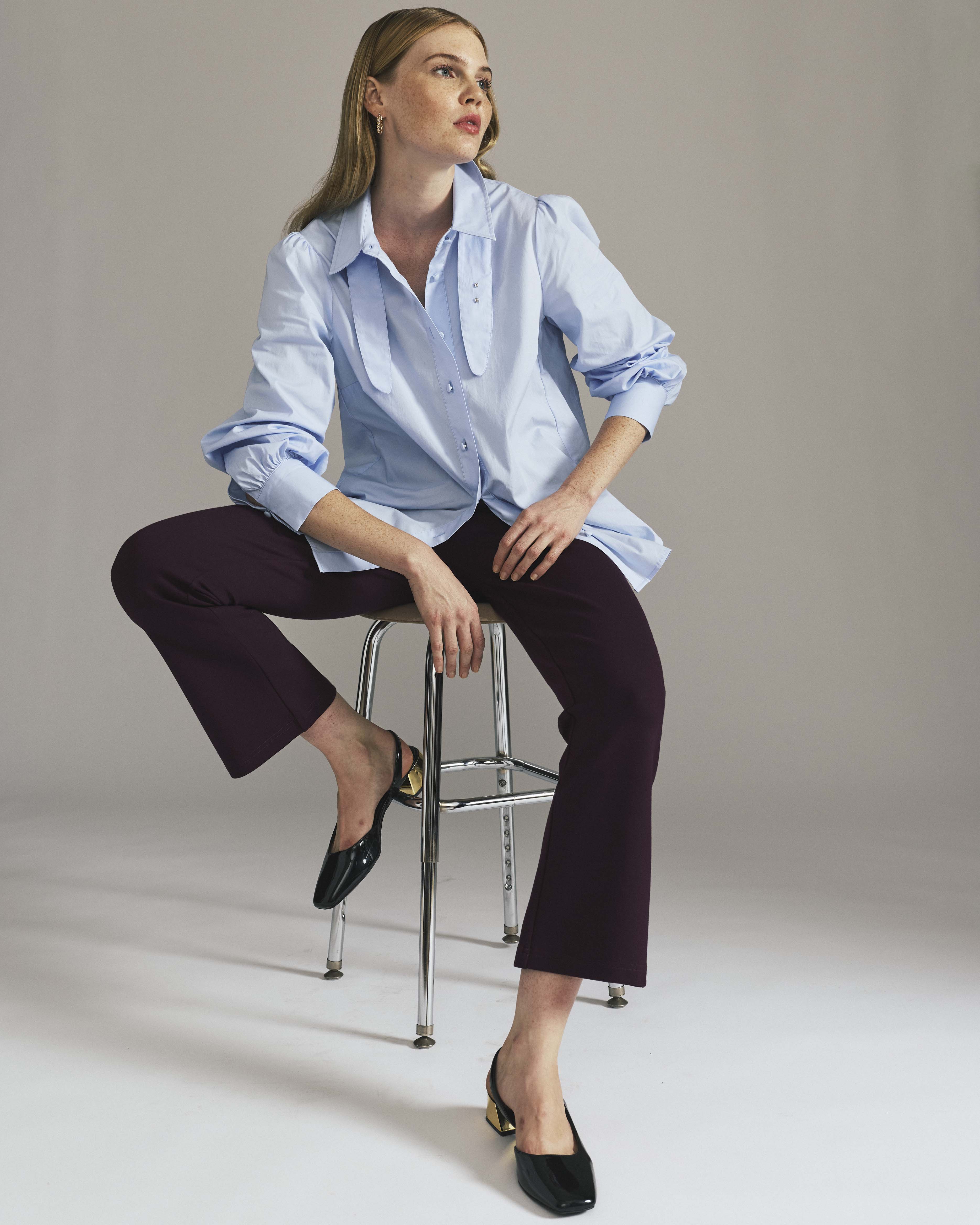Amaya Ponte Kick Flare Pants - Gamay