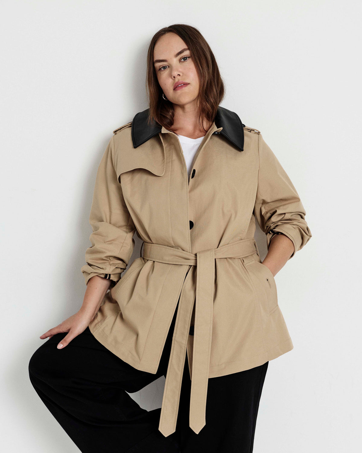 Freya Trench Coat - Khaki