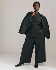 Bianca Double Breasted Ponte Blazer - Green Gemstone