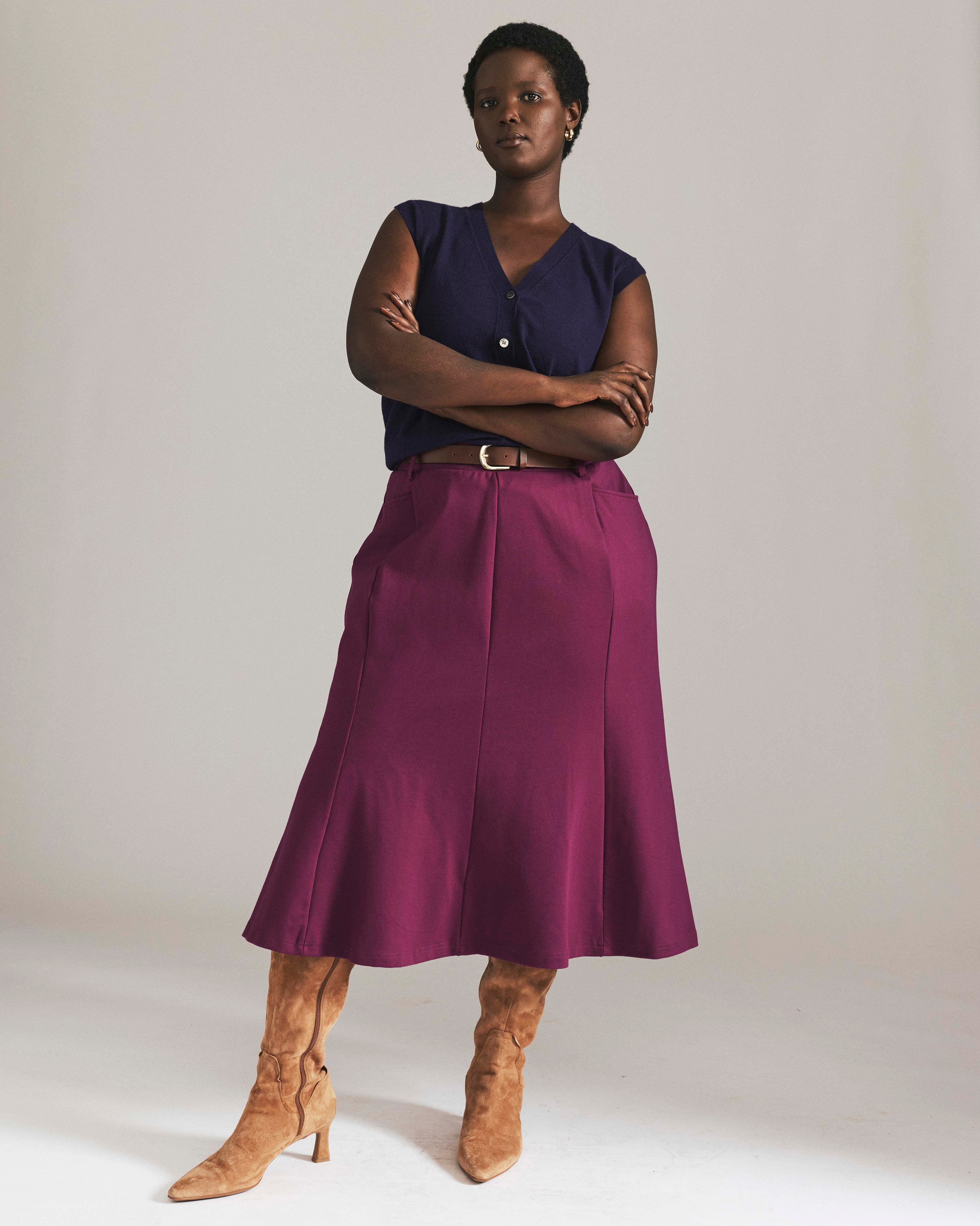 Carla Ponte Skirt - Plum Caspia