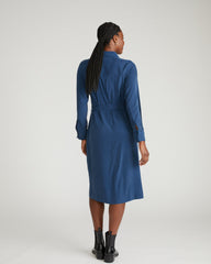 Cooling Stretch Cupro Savannah Dress - Pageant Blue