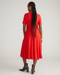 Devi Liquid Jersey Dress - Lipstick